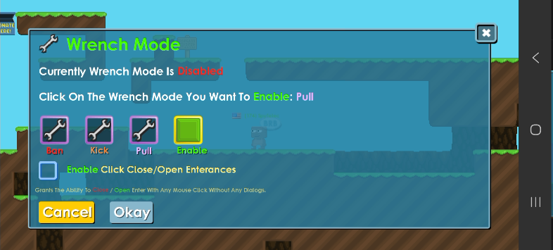 Android Wrench Pull/Kick/Ban Mode